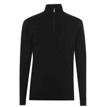 image of Firetrap Zip Knit Jumper Mens - Black