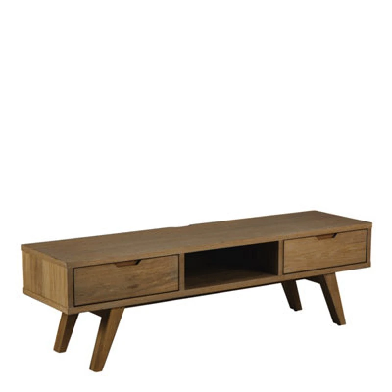 Image of Furniture To Go A-Line TV Unit With 2 Drawers In Smoked Oak
