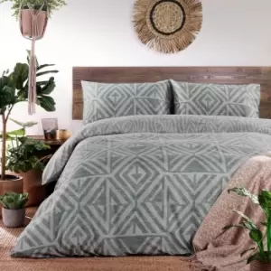 Image of Furn. Tanza King Duvet Cover Set Cotton Polyester Sage
