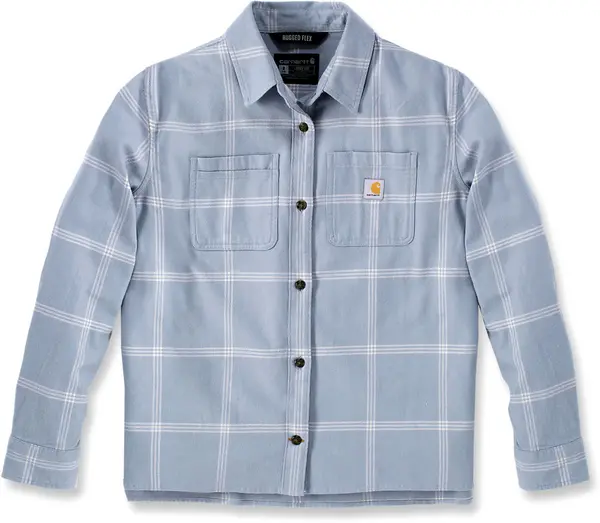 Image of Carhartt Loose Fit Midweight Flannel Ladies Shirt, blue, Size XS for Women