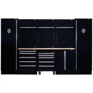 Image of 04398 bunker Modular Storage Combo with Hardwood Worktop (16 Piece) - Draper