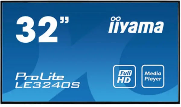 image of iiyama LE3240S-B3 Signage Display Digital signage flat panel 80cm (31.5") LED 350 cd/m Full HD Black 16/7