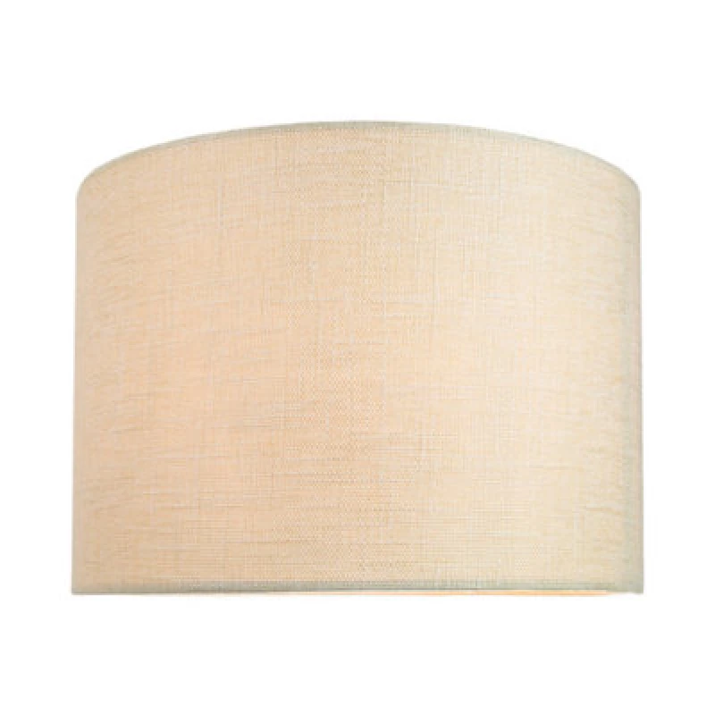 Image of Happy Homewares Contemporary And Sleek 10" Cream Linen Fabric Drum Lamp Shade 60W Maximum