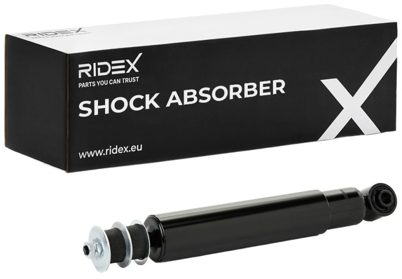 Image of RIDEX 854S0836 Shock absorber Rear Axle, Oil Pressure, Telescopic Shock Absorber, Bottom eye Shock Absorber (854)