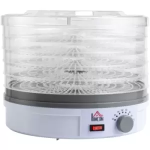 image of Homcom - 5 Tier Food Dehydrator for Drying Fruit Meat Vegetable Jerky Pet Treat - White