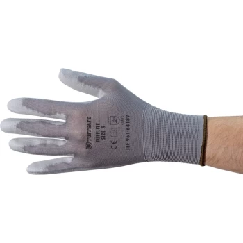 image of Tufflite Palm-side Coated Grey Gloves - Size 10