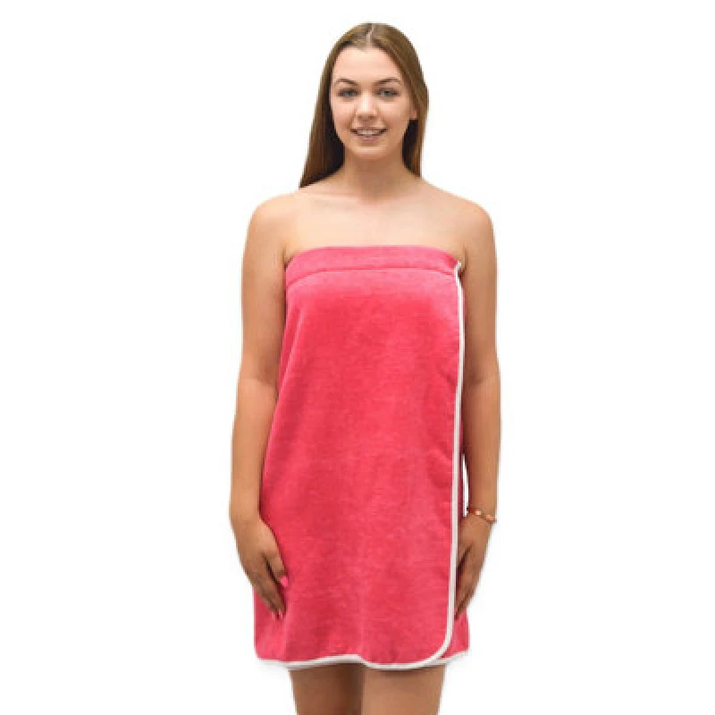 Image of Allure Bath Fashions Ladies Adjustable Shower Wrap - Pink, S/m