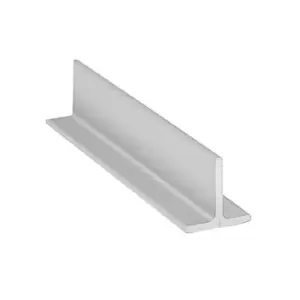 Image of Moderix Anodized Aluminum T Bar Strip Profile Straight Edge, Pack of 10. Sizes: