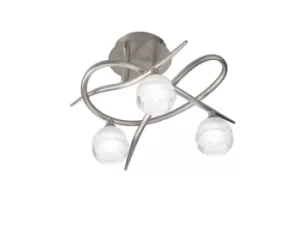 Loop Ceiling 3 Light G9 ECO, Satin Nickel