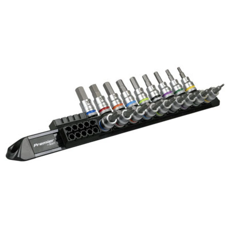 Image of Sealey Premier Platinum 18 Piece 3/8" Drive Hex and Torx Socket Bit Set AK6252 Drive: 3/8"