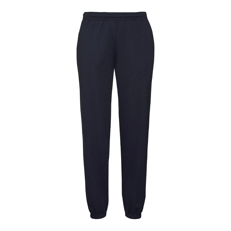 Image of Fruit Of The Loom Fruit of the Loom Men Classic Elasticated Hem Jogging Bottoms in Navy Size: X-Small Navy XS Male 5063300516669