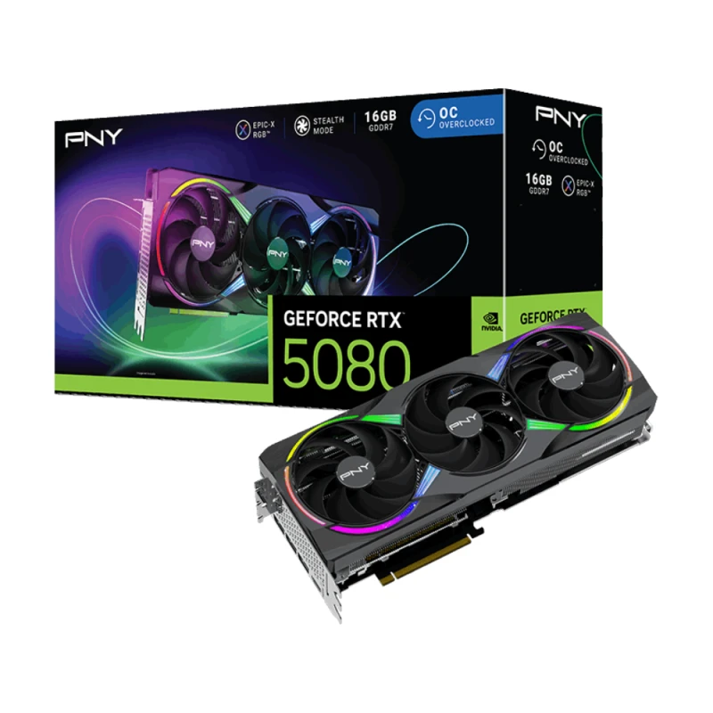 Image of PNY GeForce RTX 5080 Triple Fan NVIDIA 16GB GDDR7