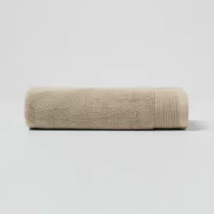 image of HOMESCAPES Taupe 100% Combed Egyptian Cotton Bath Towel 700 GSM - Taupe