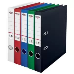 Image of Rexel A4 Lever Arch File; Assorted Colours; 50mm Spine Width; No. 1