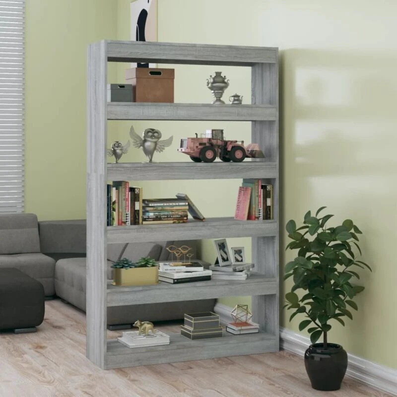 Image of VIDAXL Vidaxl - Book Cabinet/Room Divider Grey Sonoma 100x30x166cm 8720286844700