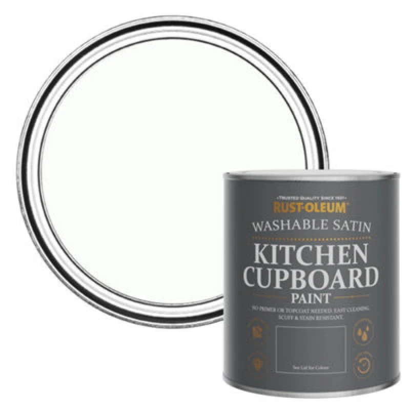 Image of Rust-Oleum Moonstone Satin Kitchen Cupboard Paint 750Ml