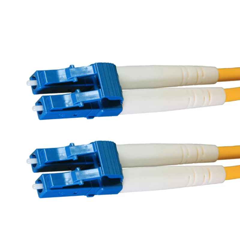 Image of Cablenet 0.3m OS2 9/125 LC-LC Duplex Yellow LSOH Fibre Patch Lead