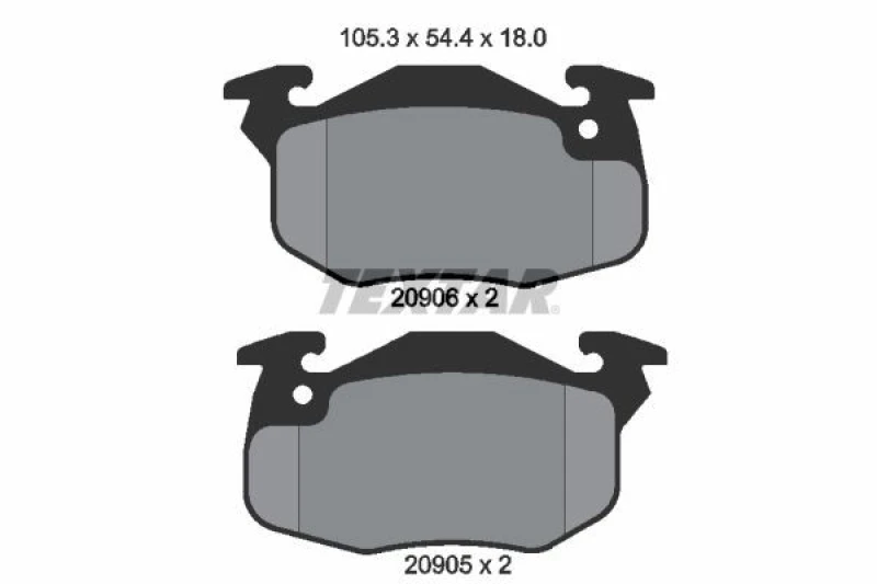 Image of Brake pad set TEXTAR 2090602