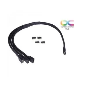 Image of Alphacool RGB 4 pin to 3x 4 pin Splitter Cable - 60cm