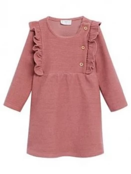 Image of Mango Baby Girls Frill Detail Dress - Pink