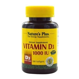 Image of Natures Plus Vitamin D3 1000 IU Softgels 180 Caps