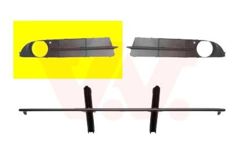 Image of VAN WEZEL Bumper grill VAN WEZEL 0655592