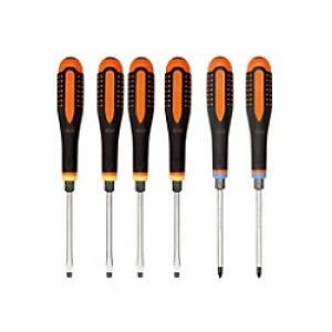 image of Bahco ERGO Through Blade Screwdriver SL/PZ 6 Piece Set