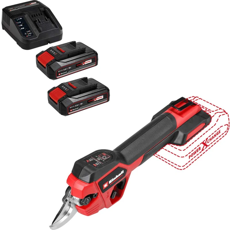 Image of Einhell Professional GP-LS 18/28 Li BL 18v Cordless Brushless Pruning Shears 1 x 2.5ah Li-ion Battery Charger