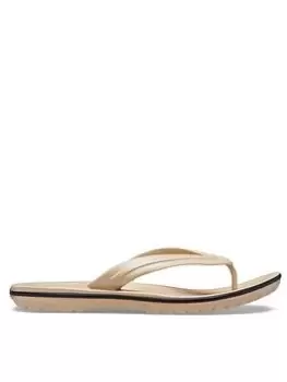 Image of Crocs Classic Two Strap Sandals, Taupe, Size 5, Women