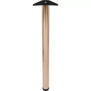 image of Rothley Worktop Leg 60mm x 870mm Polished in Copper Steel