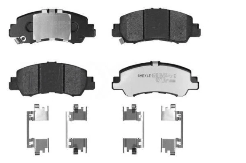 Image of MEYLE 025 209 4916/PD Brake pad set MEYLE-PD: Advanced performance and design. Front Axle, with acoustic wear warning, with anti-squeak plate Brake P