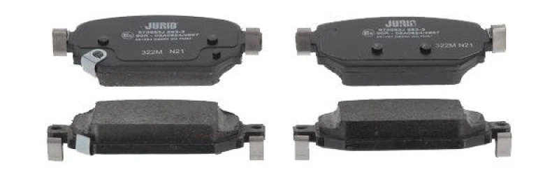 Image of JURID 573983J Brake pad set with acoustic wear warning, without accessories Brake Pad Set,disc brake (402)