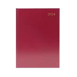 image of Desk Diary DPP A4 Appt Burgundy 2024 KFA41ABG24 KFA41ABG24