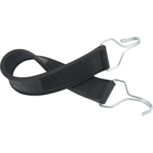 image of 400X40MM Black Cargo Strap C/W 2 Wire Hooks