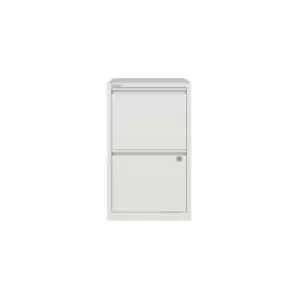Image of Bisley A4 2 Drawer Flush Front Filing Cabinet - Chalk