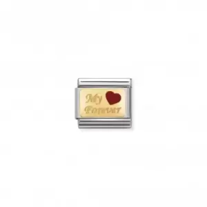 Image of Nomination Composable Classic Plates Gold My Forever Link 030284/26