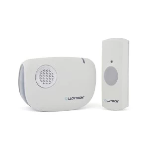 image of Lloytron B7030WH Dingdong MIP3 Battery Operated Portable Door Chime Kit - White