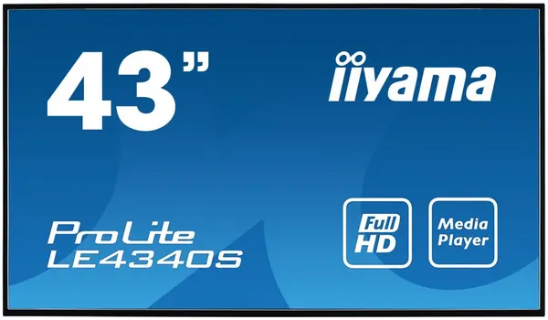 iiyama LE4340S-B3 Signage Display Digital signage flat panel 109.2cm (43") LED 350 cd/m Full HD Black 16/7