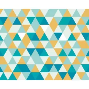 Image of Origin Murals Geometric Jade & Mustard Wall Mural - 3.5m x 2.8m