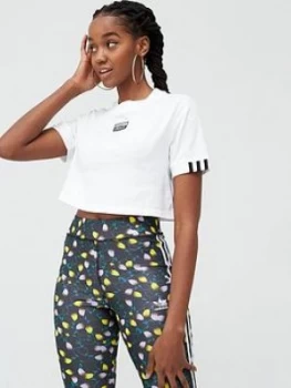 Image of Adidas Originals Cropped T-Shirt - White