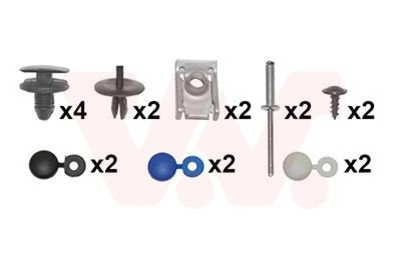 Image of VAN WEZEL Mounting Kit, bumper VAN WEZEL 4040793