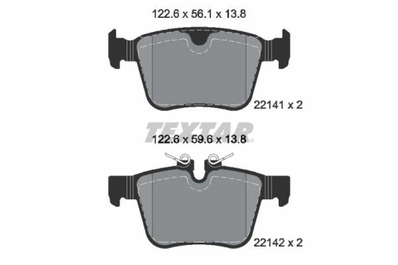 Image of Brake pad set TEXTAR 2214103