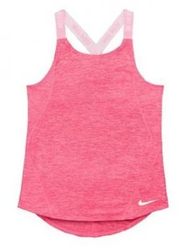 Image of Nike OLDER GIRLS DRY ELASTIC TANK Pink Size L12 13 Years Women