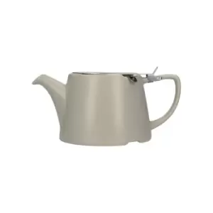 image of Ceramic Oval Teapot, Satin Grey, 750ml Gift Boxed