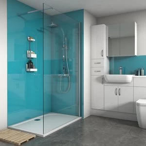 Image of Splashwall Gloss Ocean 2 sided Shower Panel kit (L)1200mm (W)1200mm (T)4mm