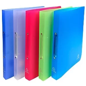 image of Exacompta Ring Binder Chromaline 544699E Polypropylene A4 20 mm 2 ring Assorted Pack of 10