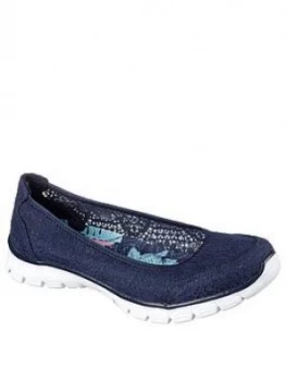 image of Skechers EZ Flex 3.0 Beautify Slip On Shoe Navy Size 3 Women