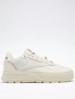 image of Reebok Club C Double Geo Shoes, White/Beige, Size 7, Women