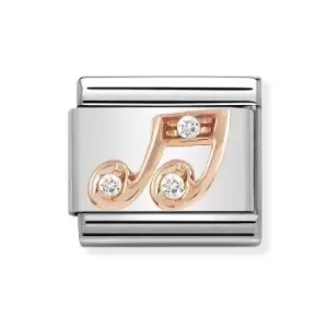 Image of Nomination Classic Rose Gold Music Note Charm