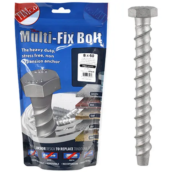 image of Multi Fix Bolt Hex Head Concrete Screws MF860B Diameter: 8mm